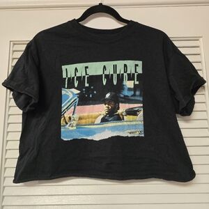 Ice Cube Graphic Short-Sleeve Crop Top